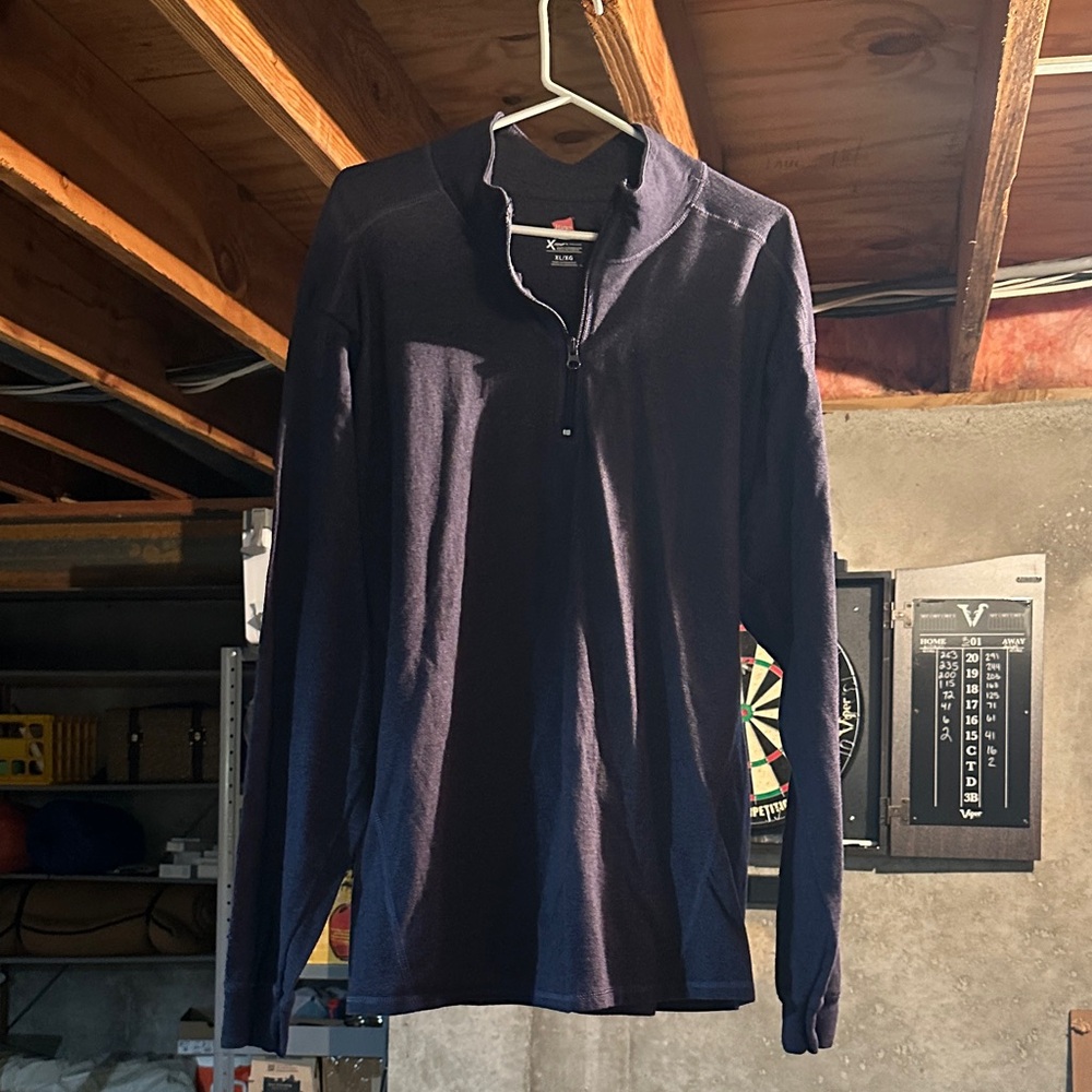 Hanes Men's Navy Long Sleeve Shirt